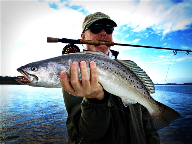 Jay with a beastly trout taken out of 6 inches of water